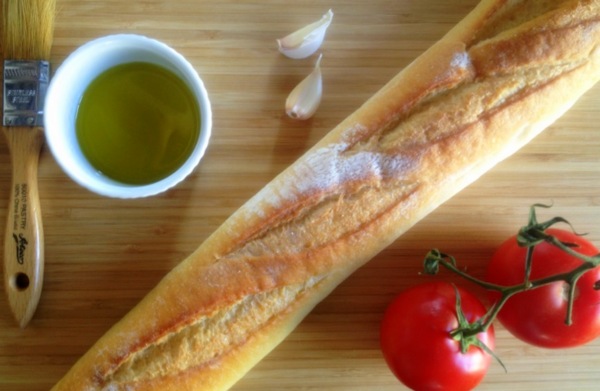 Grilled bread rubbed with tomato and garlic