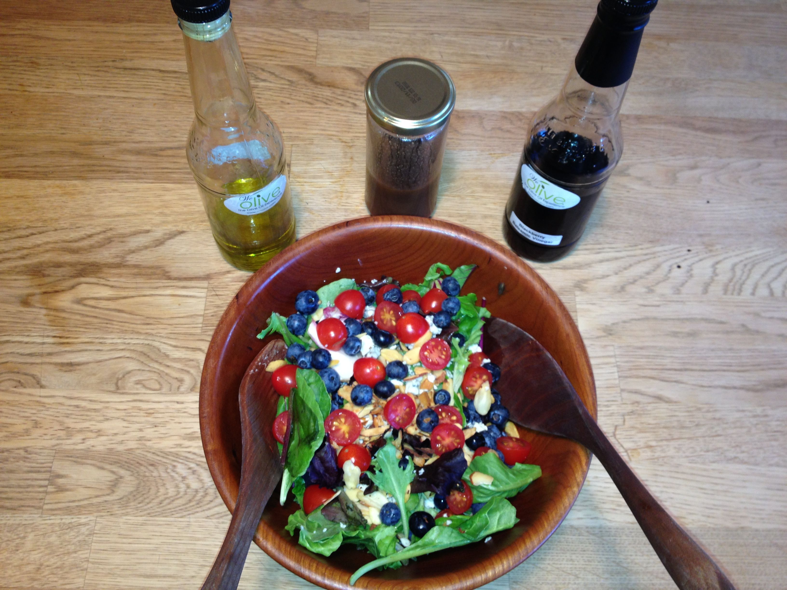 Summer Salad with Lemon Blackberry Balsamic Vinaigrette