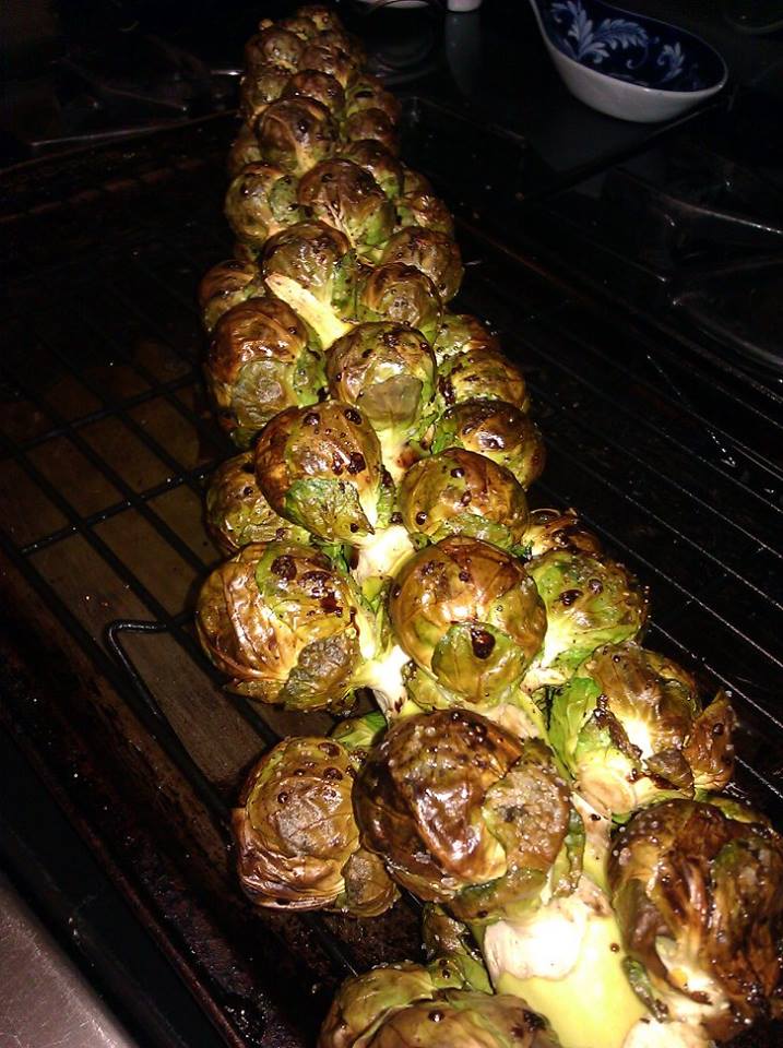 Roasted Brussels Sprouts Stalk